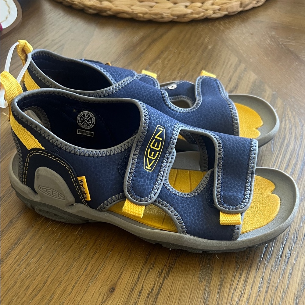 KEEN Navy and Yellow Kids' Sport Sandals